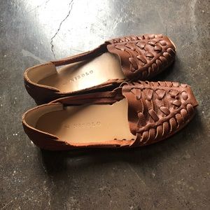 Nisolo Ecuador Huarache Sandals in burnt sienna
